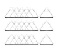 sourcing map Triangle Earring Beading Hoop, Triangle Hollow Frame Charm 24mm/ 0.94" Silver Tone Geometric Linking Ring for Jewelry Making, Pack of 20