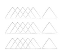 sourcing map Triangle Earring Beading Hoop, Triangle Hollow Frame Charm 29mm/ 1.1" Silver Tone Geometric Linking Ring for Jewelry Making, Pack of 20