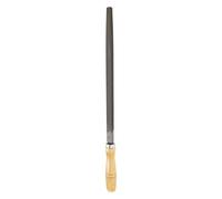 sourcing map Triangle Medium Teeth Cut File 12" Double Cut Teeth High Carbon Steel Hand Rasp File Wood Handle for Metal Wood Deburring Removing