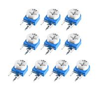 sourcing map Trimmer Potentiometer 10K Ohm Adjustment Horizontal Variable Resistors 10Pcs Side Mounting