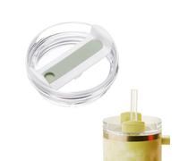 sourcing map Tumblers Lids Replacement, 40 oz Travel Tumbler Lid | Spill Proof Splash Resistant for Stanley Cup Coffee Mugs (White Matcha Green, Transparent Main Body)