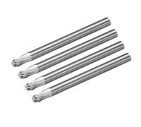 sourcing map Tungsten Carbide Rotary Files 1/8" Shank, Double Cut Ball Shape Rotary Burrs Tool 3mm Dia, for Die Grinder Drill Bit Wood Soft Metal Carving Polishing Model Engineering, 4pcs
