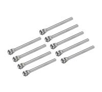 sourcing map Tungsten Carbide Rotary Files 1/8" Shank, Double Cut Ball Shape Rotary Burrs Tool 6mm Dia, for Die Grinder Drill Bit Wood Soft Metal Carving Polishing Model Engineering, 9pcs