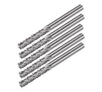 sourcing map Tungsten Carbide Rotary Files 1/8" Shank, Double Cut Top Toothed Cylinder Shape Rotary Burrs Tool 3mm Dia, for Die Grinder Wood Soft Metal Polishing Model Engineering, 5pcs
