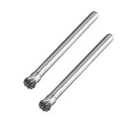 sourcing map Tungsten Carbide Rotary Files 1/8" Shank, Single Cut Ball Shape Rotary Burrs Tool 4mm Dia, for Die Grinder Drill Bit Alloy Steel Hard Metal Carving Polishing Engraving, 2pcs