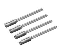 sourcing map Tungsten Carbide Rotary Files 1/8" Shank, Single Cut Cylindrical Radius End Rotary Burrs Tool 5mm Dia, for Die Grinder Drill Bit Alloy Steel Hard Metal Carving Polishing, 4pcs