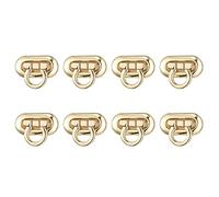 sourcing map Turn Lock Clasp, 30mm x 15mm Zinc Alloy Purse Closure Twist Buckle for DIY Handbag Wallet Crafts Making 8Pcs(Light Gold)