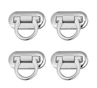 sourcing map Turn Lock Clasp, 42mm x 20mm Alloy Purse Closure Twist Buckle for DIY Handbag Wallet Crafts Making 4Pcs(Silver Tone)