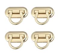 sourcing map Turn Lock Clasp, 42mm x 20mm Alloy Purse Closure Twist Buckle for DIY Handbag Wallet Crafts Making 4Pcs(Light Gold)