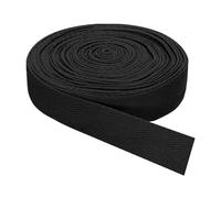 sourcing map Twill Tape, 1Pcs 11 Yard x 25mm - Cotton Fabric Ribbon, Roll Herringbone Tape for Clothing, Accessories, Bags (Black)