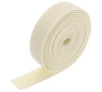 sourcing map Twill Wide Elastic Band Double-Side 0.8 Inch Flat 2.2 Yard Woven Elastic Band Knit Elastic Spool Heavy Stretch Strap Beige White for Sewing, Waistband