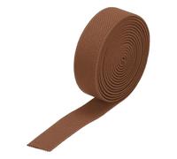 sourcing map Twill Wide Elastic Band Double-Side 0.8 Inch Flat 2 Yard Woven Elastic Band Knit Elastic Spool Heavy Stretch Strap Golden Brown for Sewing, Waistband