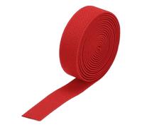 sourcing map Twill Wide Elastic Band Double-Side 0.8 Inch Flat 2 Yard Woven Elastic Band Knit Elastic Spool Heavy Stretch Strap Red for Sewing, Waistband