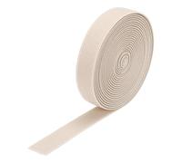 sourcing map Twill Wide Elastic Band Double-Side 0.8 Inch Flat 4 Yard Woven Elastic Band Knit Elastic Spool Heavy Stretch Strap Beige for Sewing, Waistband