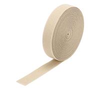 sourcing map Twill Wide Elastic Band Double-Side 0.8 Inch Flat 4 Yard Woven Elastic Band Knit Elastic Spool Heavy Stretch Strap Beige Brown for Sewing, Waistband