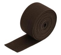 sourcing map Twill Wide Elastic Band Double-Side 1.5 Inch Flat 2 Yard Woven Elastic Band Knit Elastic Spool Heavy Stretch Strap Dark Brown for Sewing, Waistband