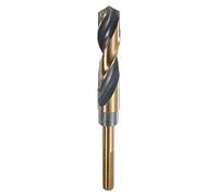 sourcing map Twist Drill Bit 17mm Dia High-Speed Steel 4341 Metric Drill Bits 5.9" Overall Length with Black & Gold Oxide Coating for Drilling Hard Metals, Stainless Steel, Alloy Steel