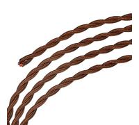 sourcing map Twisted Cloth Covered Wire 2 Core 18AWG 10m/32.8ft, Vintage Woven Fabric Electrical Cable for Pendant Light DIY Project,Brown