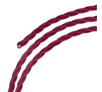 sourcing map Twisted Cloth Covered Wire 3 Core 18AWG 3.0m/9.84ft, Vintage Woven Fabric Electrical Cable for Pendant Light DIY Project,Burgundy