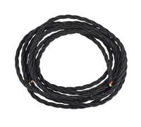 sourcing map Twisted Cloth Covered Wire 3 Core 18AWG 3 Meter/9.8 Feet, Vintage Woven Fabric Electrical Cable for Pendant Light DIY Project, Black