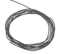 sourcing map Twisted Cord Trim, 11 Yard 1.5mm 3-Ply Twine Braided Rope Shiny Thread String for Craft Gift Bag Curtain Christmas Decor, Dark Grey - 10m