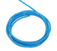 sourcing map Twisted Cord Trim, 11 Yard 2mm 3-Ply Twine Braided Rope Shiny Thread String for Craft Gift Bag Curtain Christmas Decor, Sky Blue - 10m
