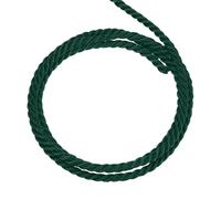 sourcing map Twisted Cord Trim, 11 Yard 3.5mm 3-Ply Twine Braided Rope Shiny Thread String for Craft Gift Bag Curtain Christmas Decor, Dark Green - 10m