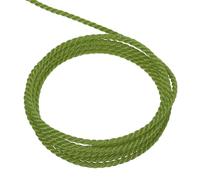 sourcing map Twisted Cord Trim, 16 Yard 2mm 3-Ply Twine Braided Rope Shiny Thread String for Craft Gift Bag Curtain Christmas Decor, Olive Green - 15m