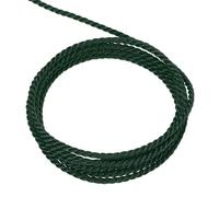 sourcing map Twisted Cord Trim, 16 Yard 2mm 3-Ply Twine Braided Rope Shiny Thread String for Craft Gift Bag Curtain Christmas Decor, Dark Green - 15m