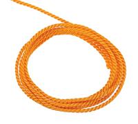 sourcing map Twisted Cord Trim, 16 Yard 2mm 3-Ply Twine Braided Rope Shiny Thread String for Craft Gift Bag Curtain Christmas Decor, Orange - 15m