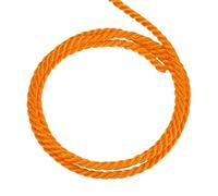 sourcing map Twisted Cord Trim, 16 Yard 4mm 3-Ply Twine Braided Rope Shiny Thread String for Craft Gift Bag Curtain Christmas Decor, Orange - 15m