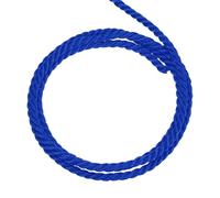 sourcing map Twisted Cord Trim, 16 Yard 4mm 3-Ply Twine Braided Rope Shiny Thread String for Craft Gift Bag Curtain Christmas Decor, Gem Blue - 15m