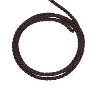 sourcing map Twisted Cord Trim, 16 Yard 4mm 3-Ply Twine Braided Rope Shiny Thread String for Craft Gift Bag Curtain Christmas Decor, Dark Brown - 15m