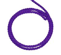 sourcing map Twisted Cord Trim, 16 Yard 4mm 3-Ply Twine Braided Rope Shiny Thread String for Craft Gift Bag Curtain Christmas Decor, Purple - 15m