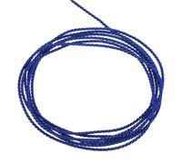 sourcing map Twisted Cord Trim, 22 Yard 1.5mm 3-Ply Twine Braided Rope Shiny Thread String for Craft Gift Bag Curtain Christmas Decor, Gem Blue - 20m