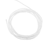 sourcing map Twisted Cord Trim, 22 Yard 1.5mm 3-Ply Twine Braided Rope Shiny Thread String for Craft Gift Bag Curtain Christmas Decor, White - 20m