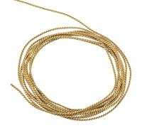 sourcing map Twisted Cord Trim, 22 Yard 1.5mm 3-Ply Twine Braided Rope Shiny Thread String for Craft Gift Bag Curtain Christmas Decor, Deep Gold - 20m