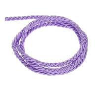 sourcing map Twisted Cord Trim, 22 Yard 3mm 3-Ply Twine Braided Rope Shiny Thread String for Craft Gift Bag Curtain Christmas Decor, Light Purple - 20m