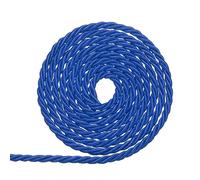 sourcing map Twisted Cord Trim, 3mm/11 Yard Trim Cord Rope 3-Ply Polyester Silk Twine Braided Rope for Home Decor Graduation, Dark Blue
