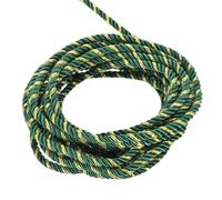 sourcing map Twisted Cord Trim, 5 Yard 5mm 3-Ply Twine Braided Rope Shiny Thread String for Craft Gift Bag Curtain Christmas Decor, Dark Green & Gold - 5m