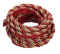 sourcing map Twisted Lip Cord Trim 0.39 Inches 13.5 Yard Polyester Twisted Cords for Sewing Decorative Trimming DIY Crafts Edge Piping Upholstery Curtain Tieback (Red)