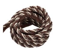 sourcing map Twisted Lip Cord Trim 0.39 Inches 13.5 Yard Polyester Twisted Cords for Sewing Decorative Trimming DIY Crafts Edge Piping Upholstery Curtain Tieback (Light Brown)