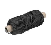 sourcing map Twisted Mason Line Nylon Twine String Cord Black 100M/109 Yard 3MM Dia for Netting, Landscaping, Home Improvement, DIY Projects, Crafting, Masonry, Gardening
