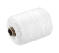 sourcing map Twisted Mason Line Nylon Twine String Cord White 600M/656 Yard 1MM Dia for Netting, Landscaping, Home Improvement, DIY Projects, Crafting, Masonry, Gardening