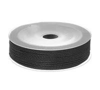 sourcing map Twisted Nylon Twine Thread Beading Cord 1.5mm 20M/65 Feet Extra-Strong Braided Nylon String for Crafting Bracelets Jewelry Making, Black