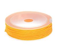 sourcing map Twisted Nylon Twine Thread Beading Cord 3mm 7M/23 Feet Extra-Strong Braided Nylon String for Crafting Bracelets Jewelry Making, Bright Yellow