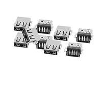 sourcing map Type A USB 2.0 4 Pin Female Jack Connector Port Replacement 9 Pcs
