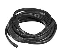 sourcing map U Channel Edge Trim, 16.4ft Length Rubber Guard Seal Strip Edge Protector Fit for 1-2.5mm Edge, (15/64" W x 25/64" H) Black