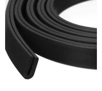 sourcing map U Channel Edge Trim, 2m Length Rubber Guard Seal Strip Edge Protector Round Type Fit for 0.5-1mm Edge, (4mm W x 9mm H) Black