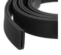 sourcing map U Channel Edge Trim, 5m Length Rubber Guard Seal Strip Edge Protector Flat Type Fit for 2mm Edge, (6mm W x 20mm H) Black